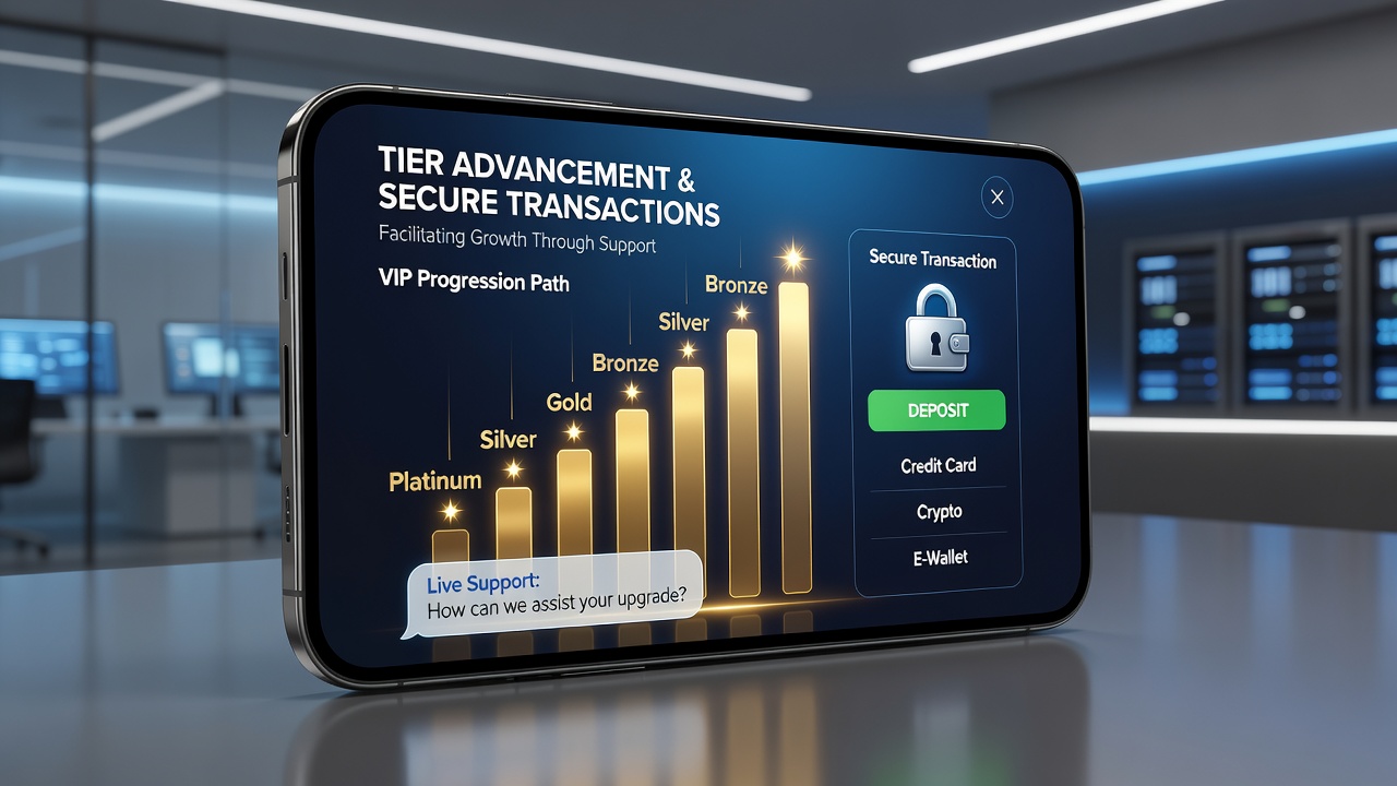 Sichere Transaktionsbestätigung und Support-Interaktion in einer mobilen Casino-Anwendung