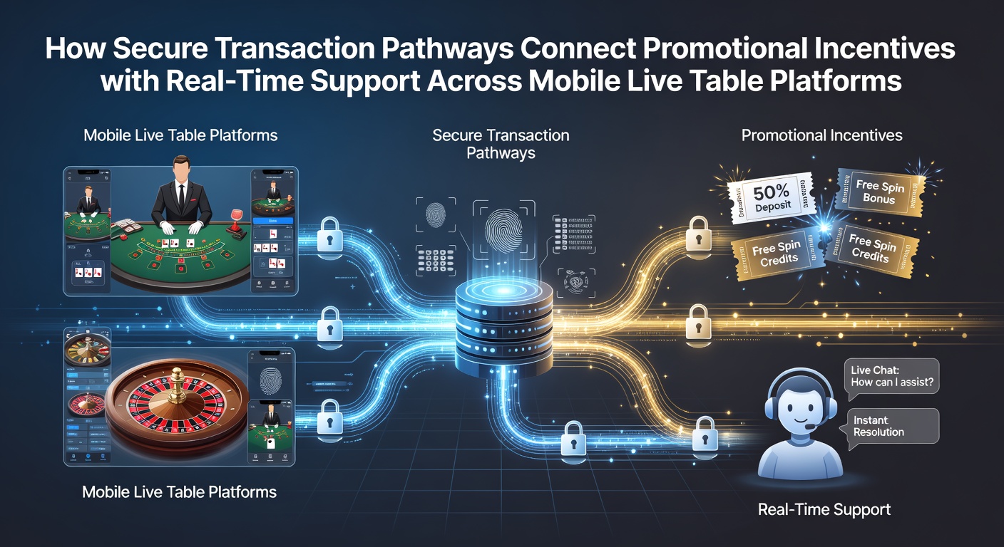 Illustration sicherer Transaktionspfade in mobilen Casino-Apps mit Live-Tischen und Bonusintegration